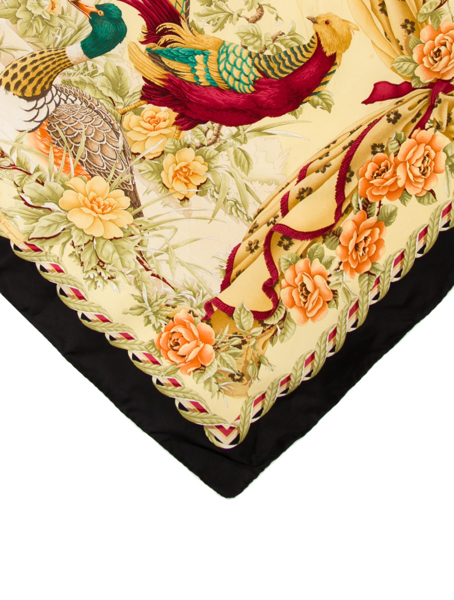 Salvatore Ferragamo Silk Floral Print Scarf