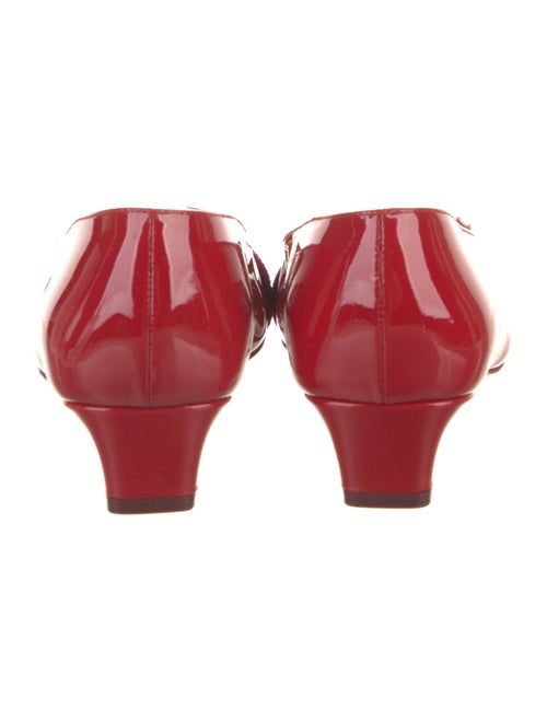 Salvatore Ferragamo Patent Leather Bow Accents Pumps