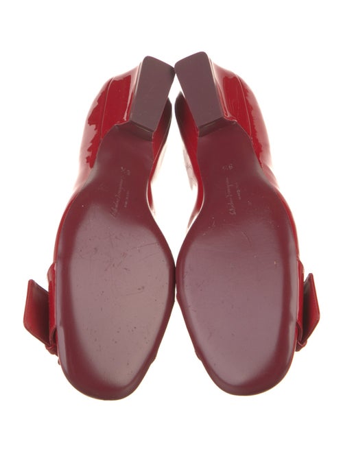 Salvatore Ferragamo Patent Leather Bow Accents Pumps