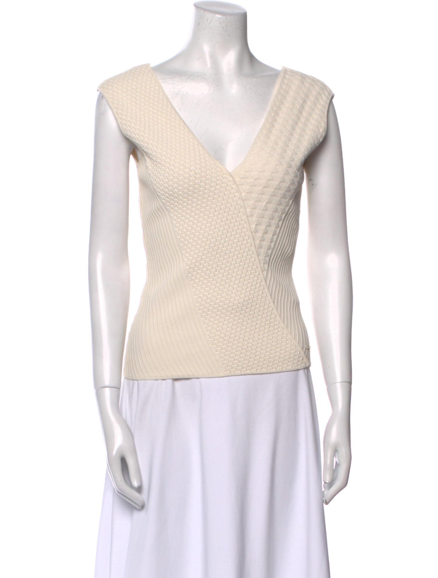 Salvatore Ferragamo V-Neck Sleeveless Top