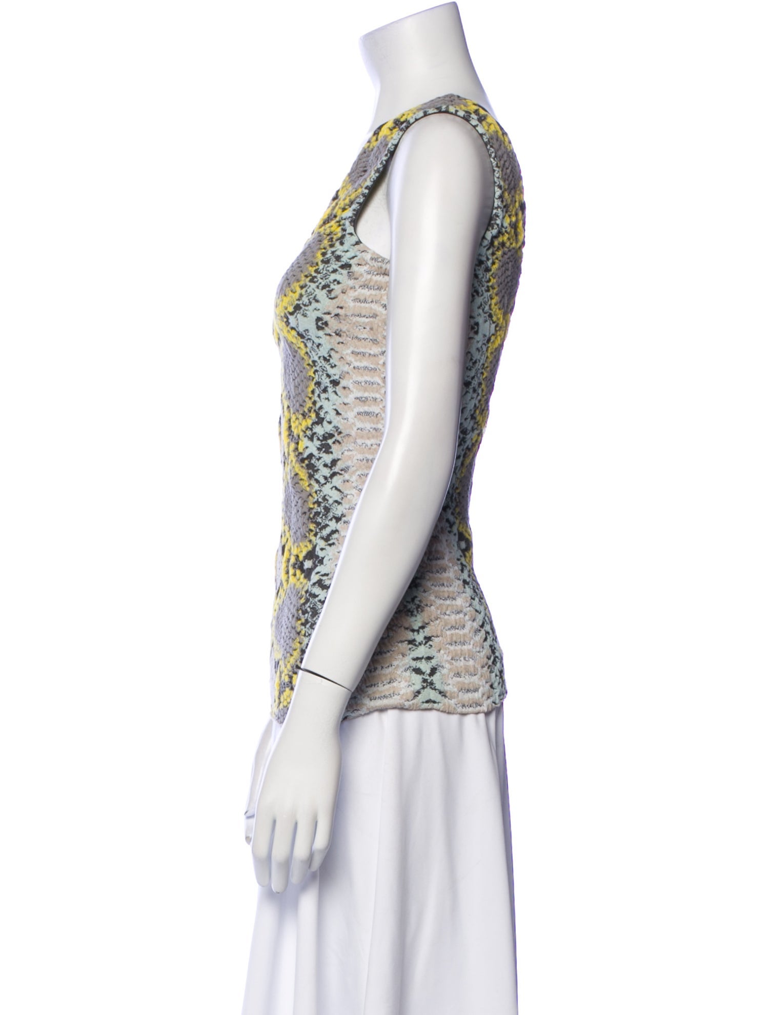 Salvatore Ferragamo Printed V-Neck Top