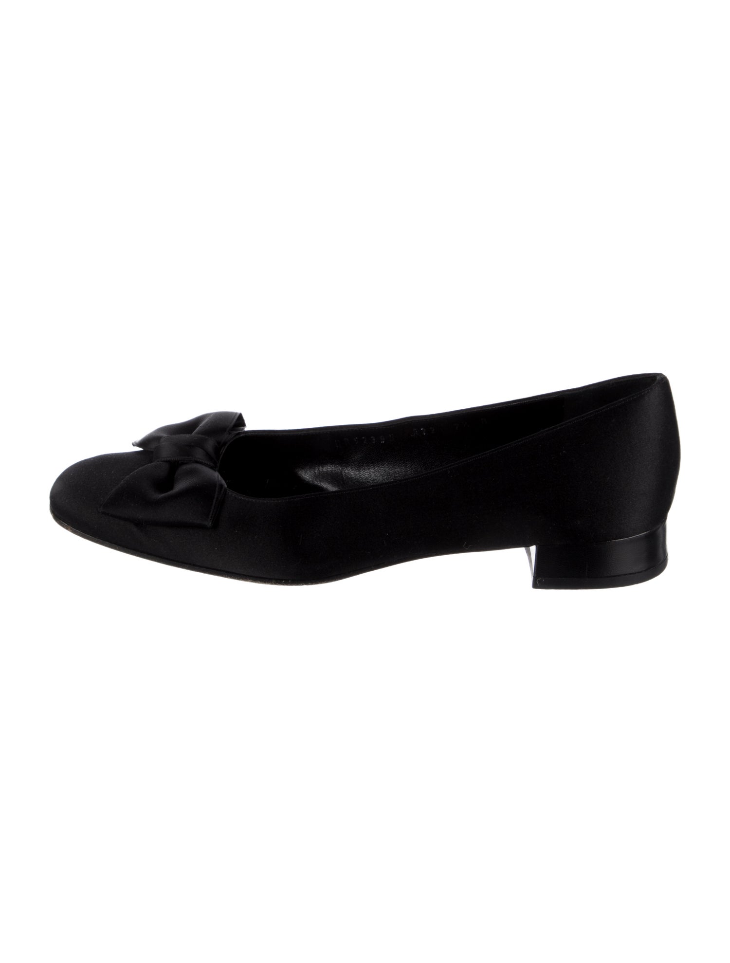 Salvatore Ferragamo Satin Bow Accents Flats