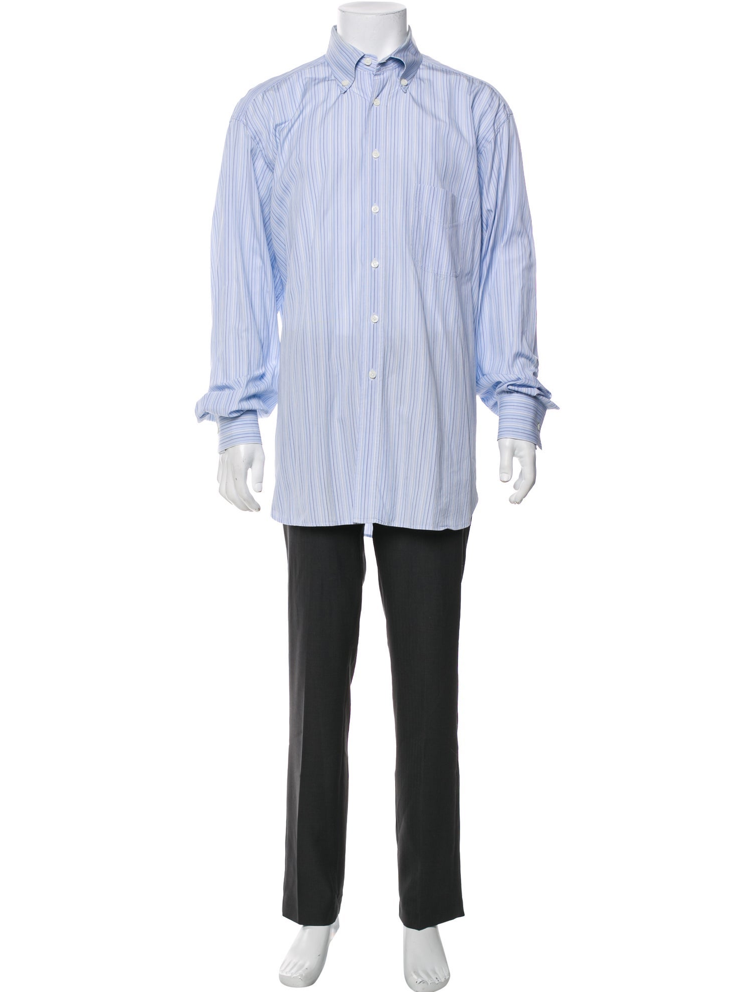 Salvatore Ferragamo Striped Long Sleeve Shirt