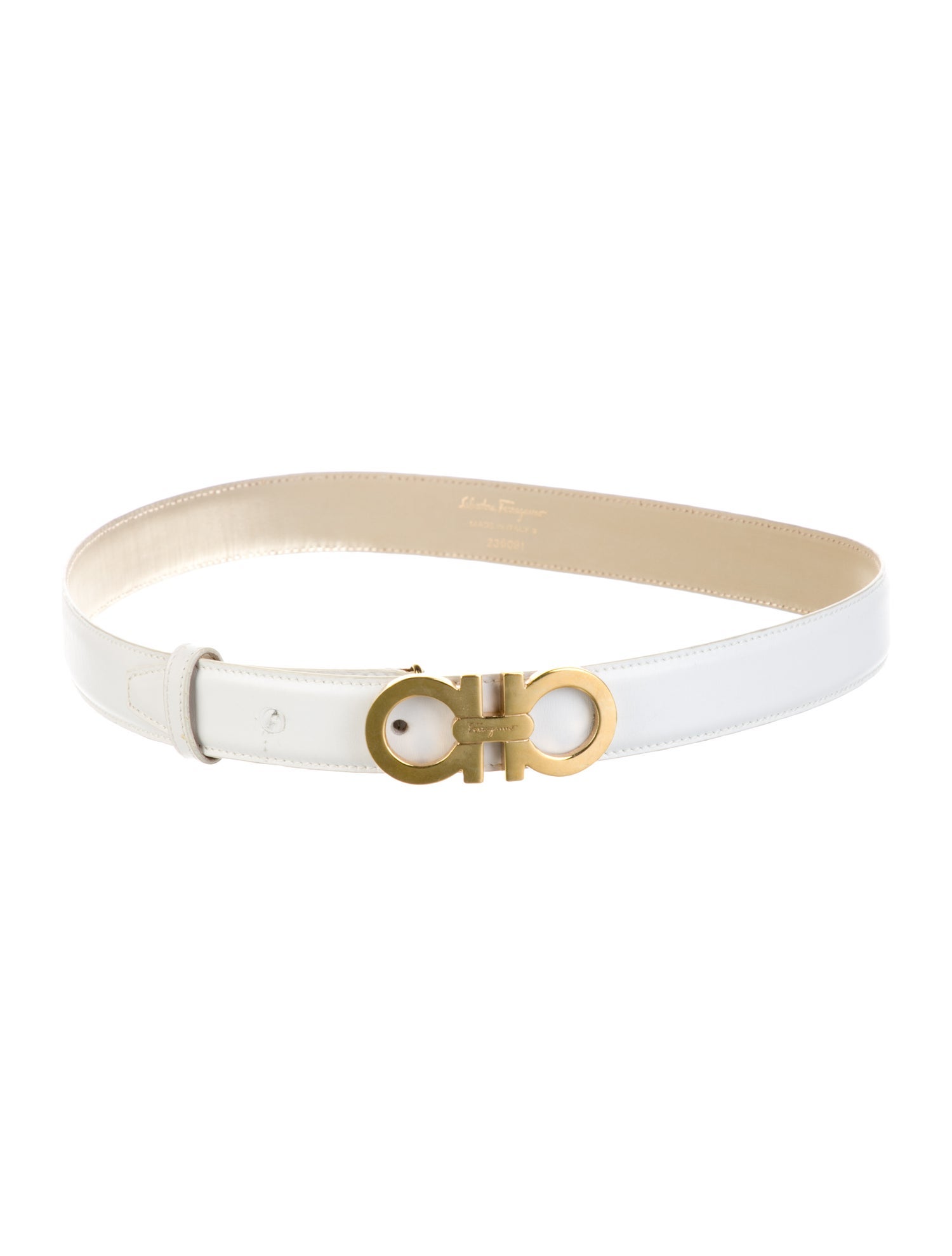 Salvatore Ferragamo Skinny Leather Waist Belt