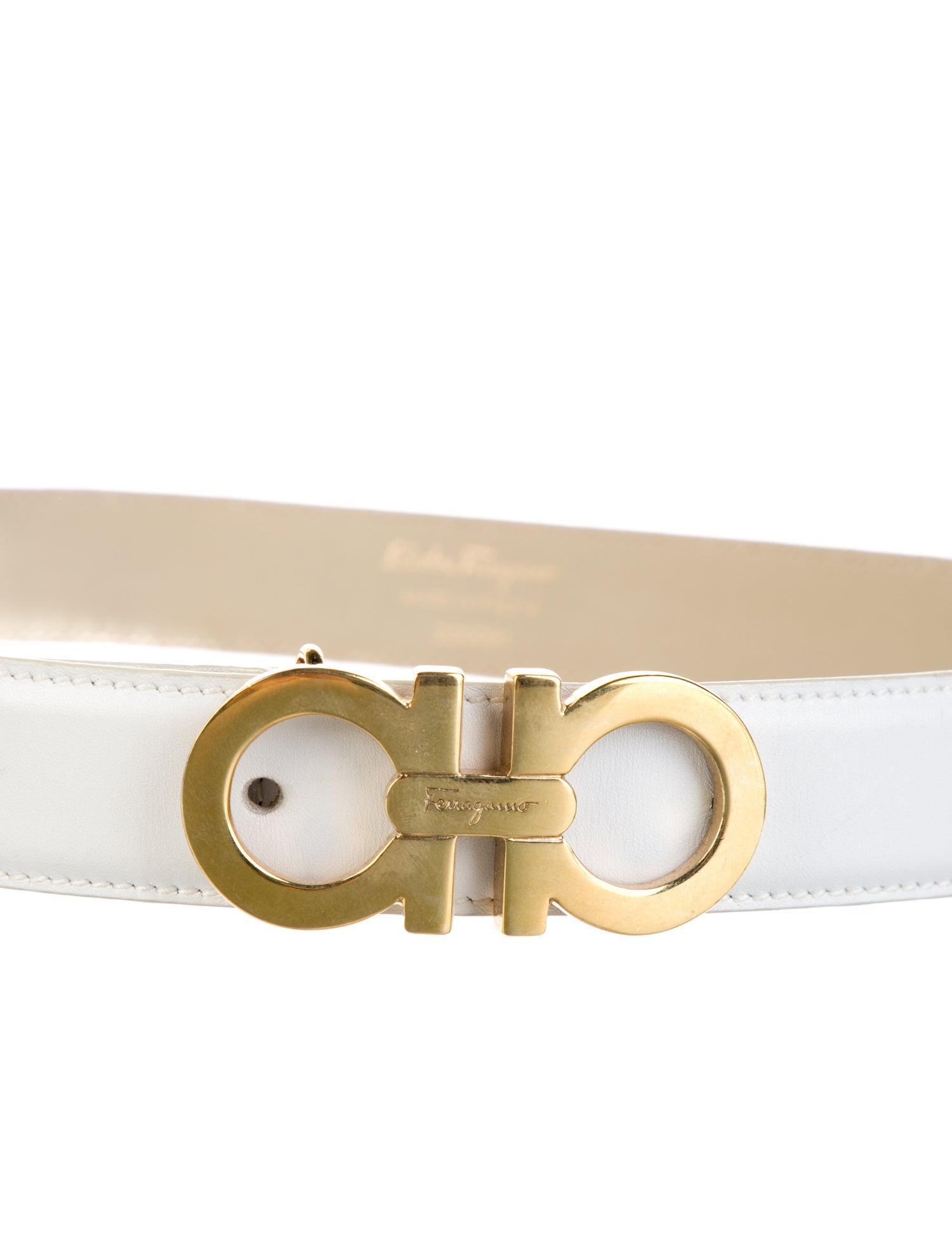 Salvatore Ferragamo Skinny Leather Waist Belt