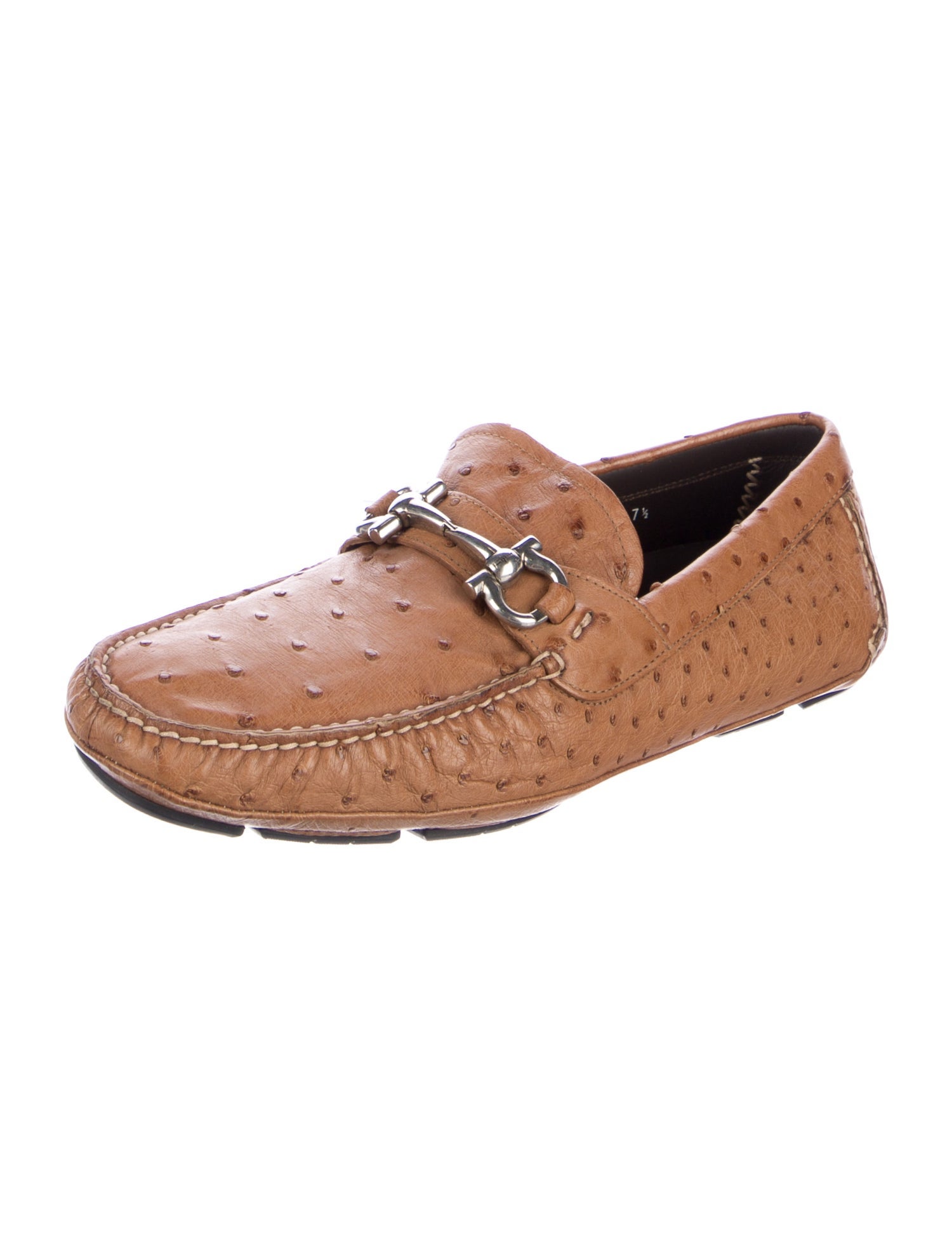 Salvatore Ferragamo Ostrich Drivers