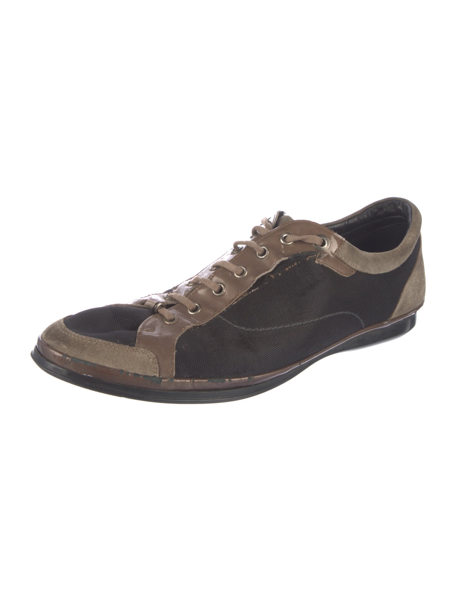 Salvatore Ferragamo Leather Printed Sneakers