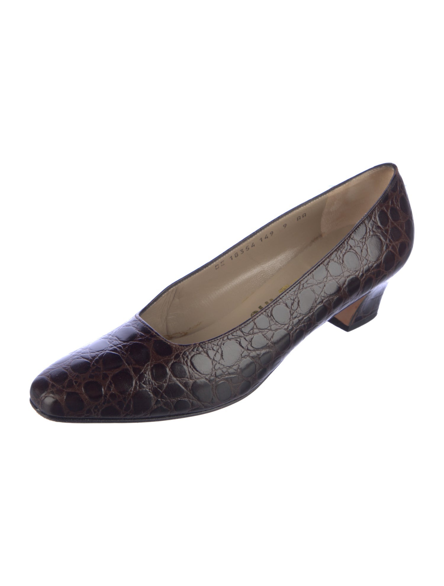 Salvatore Ferragamo Leather Animal Print Pumps
