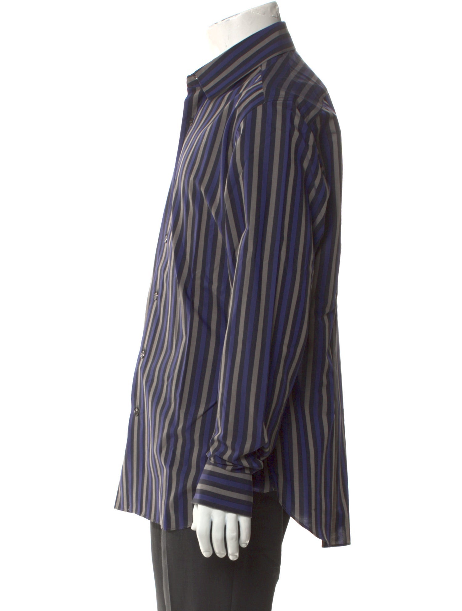 Salvatore Ferragamo Striped Long Sleeve Shirt