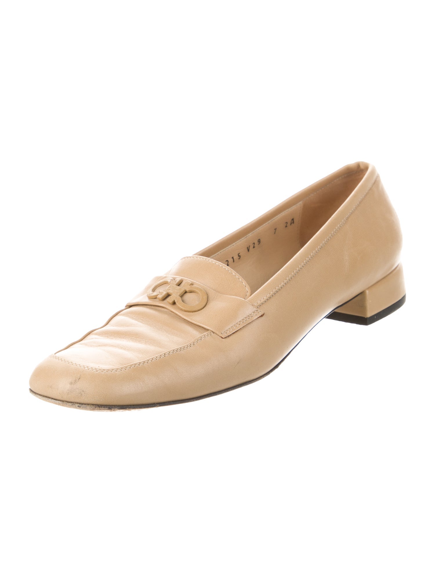 Salvatore Ferragamo Gancini Logo Leather Loafers