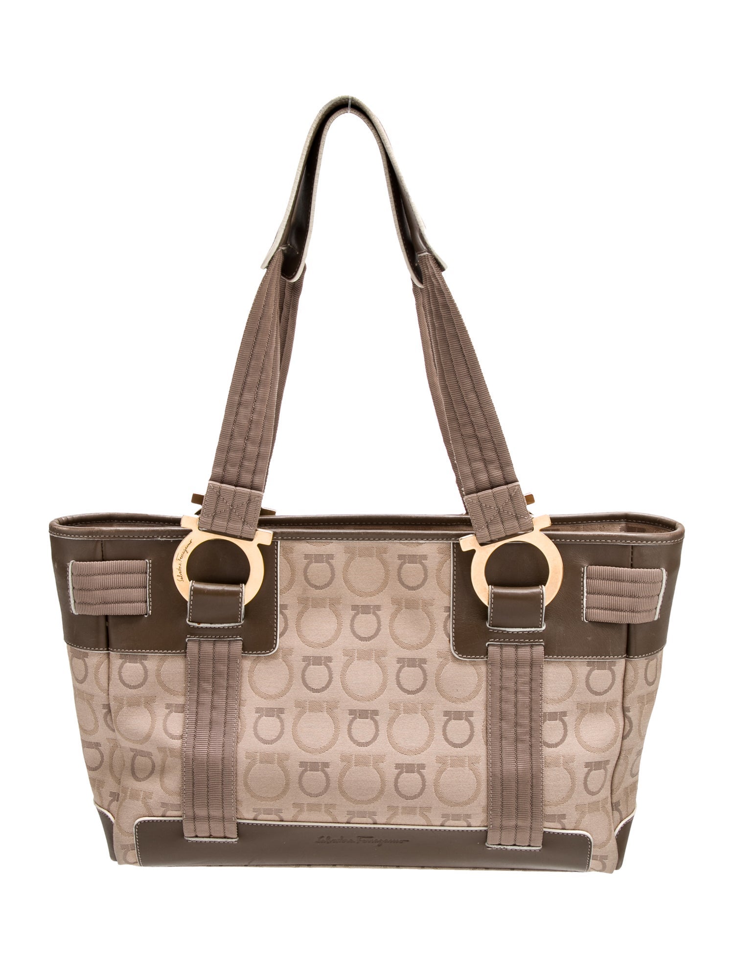 Salvatore Ferragamo Canvas Shoulder Bag