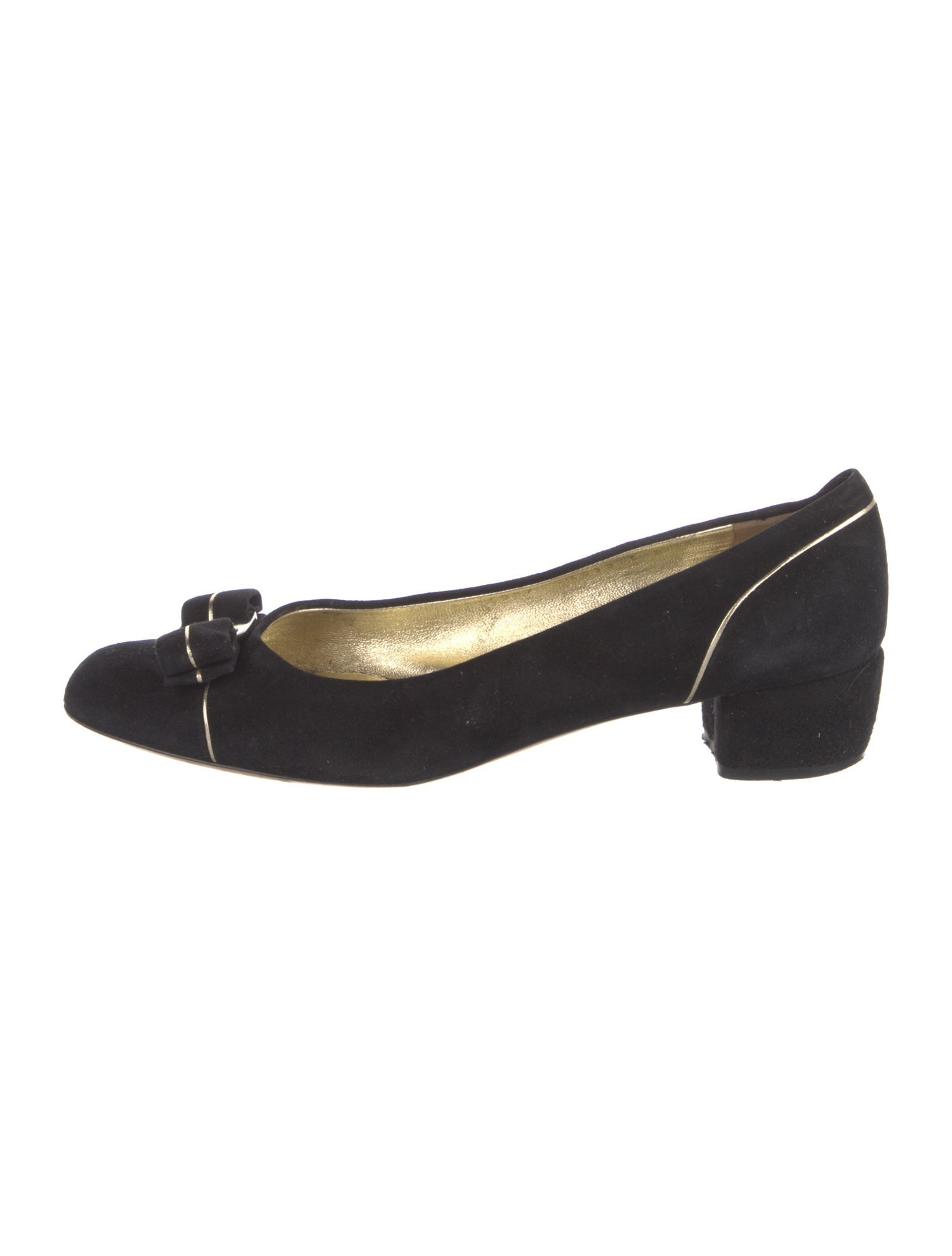Salvatore Ferragamo Vara Bow Accent Suede Pumps