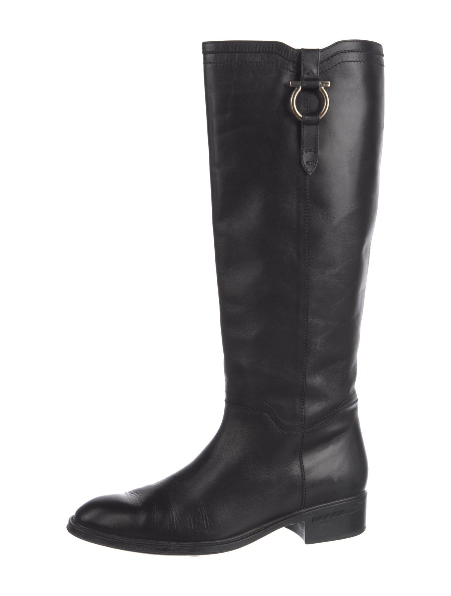 Salvatore Ferragamo Leather Riding Boots