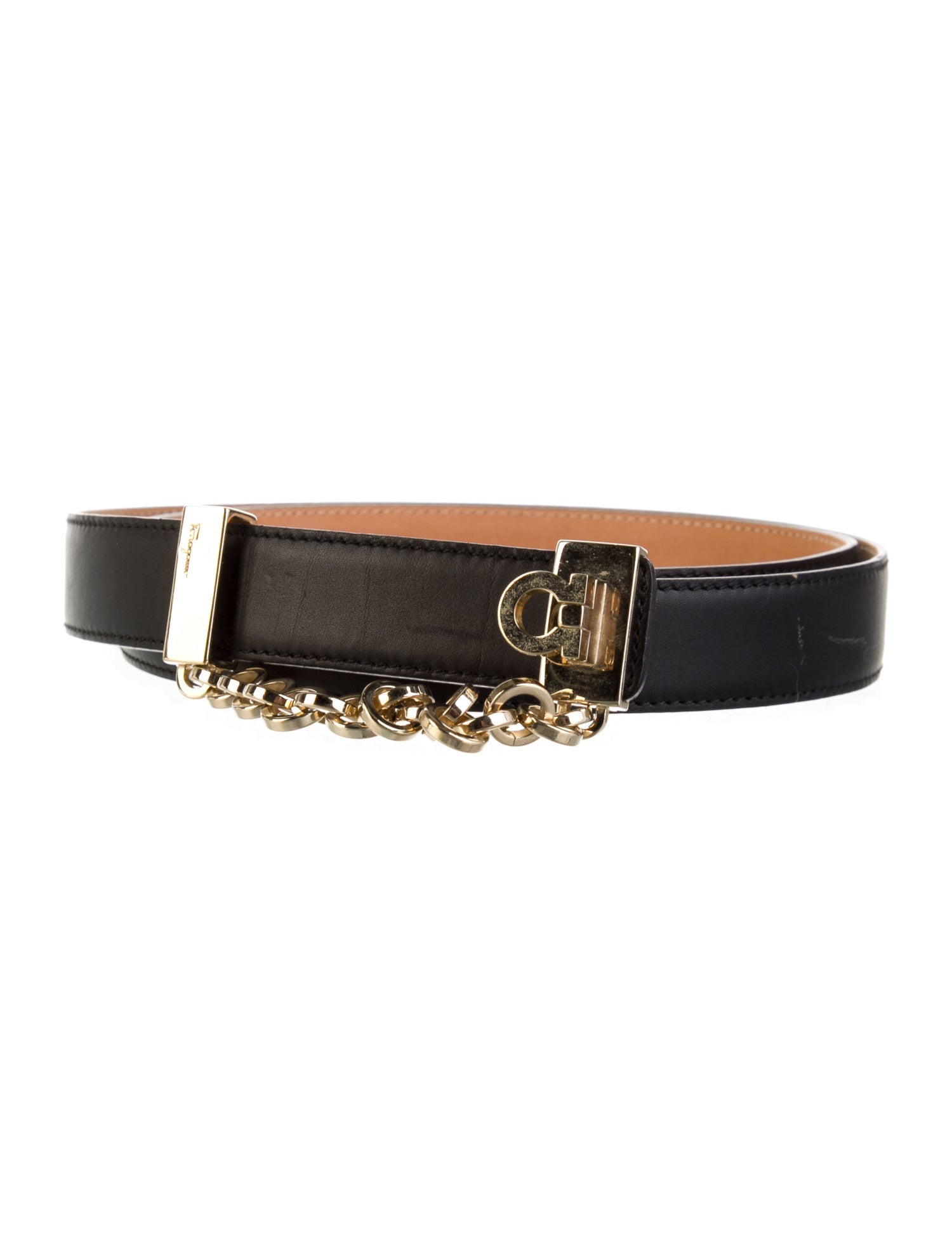 Salvatore Ferragamo Skinny Leather Belt