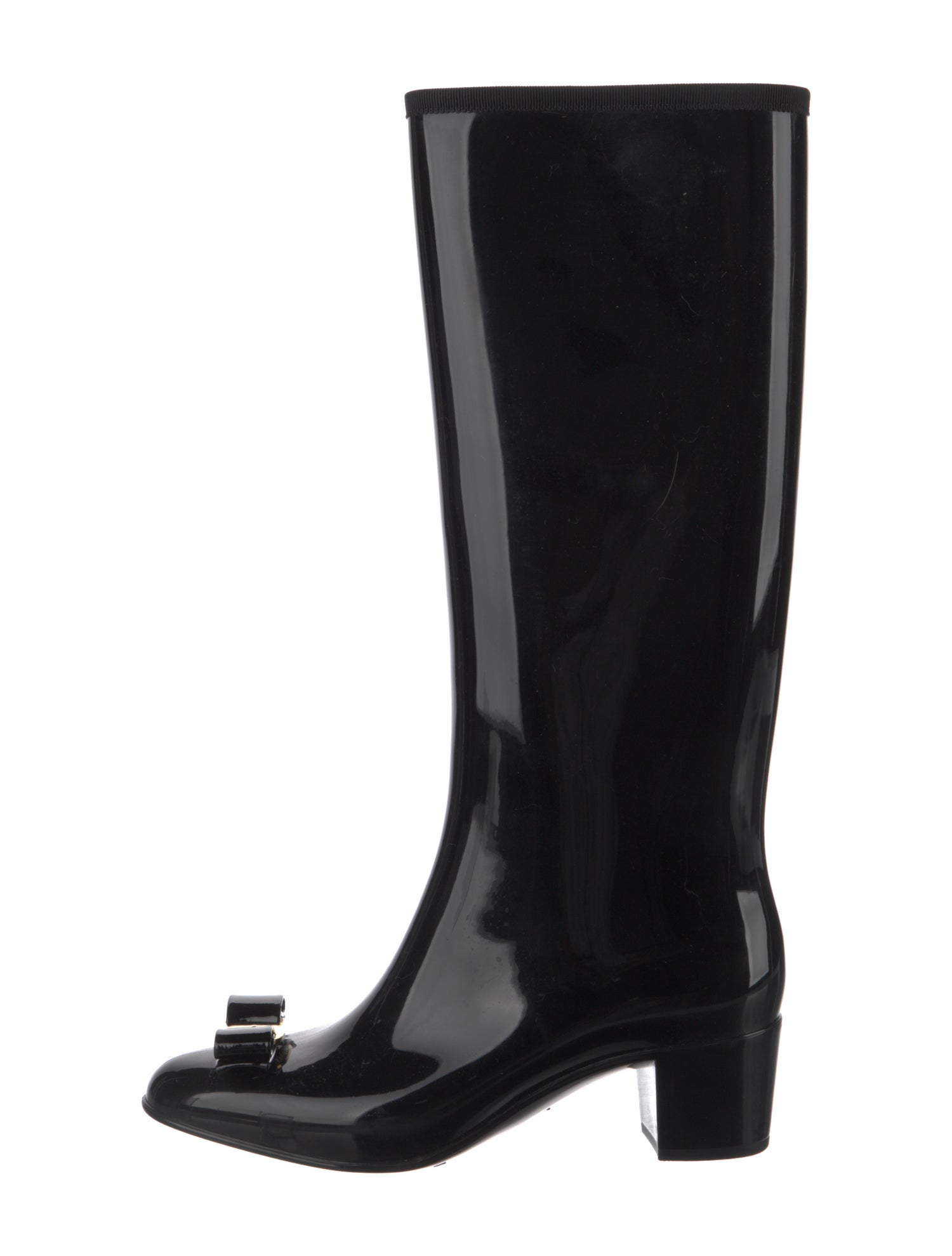 Salvatore Ferragamo Vara Bow Accent Rubber Rain Boots