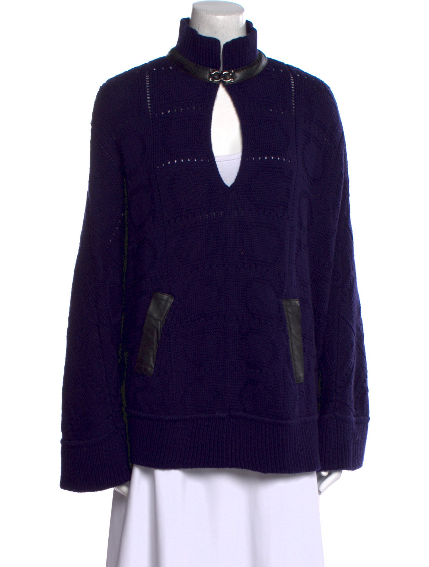 Salvatore Ferragamo Wool Mock Neck Sweater