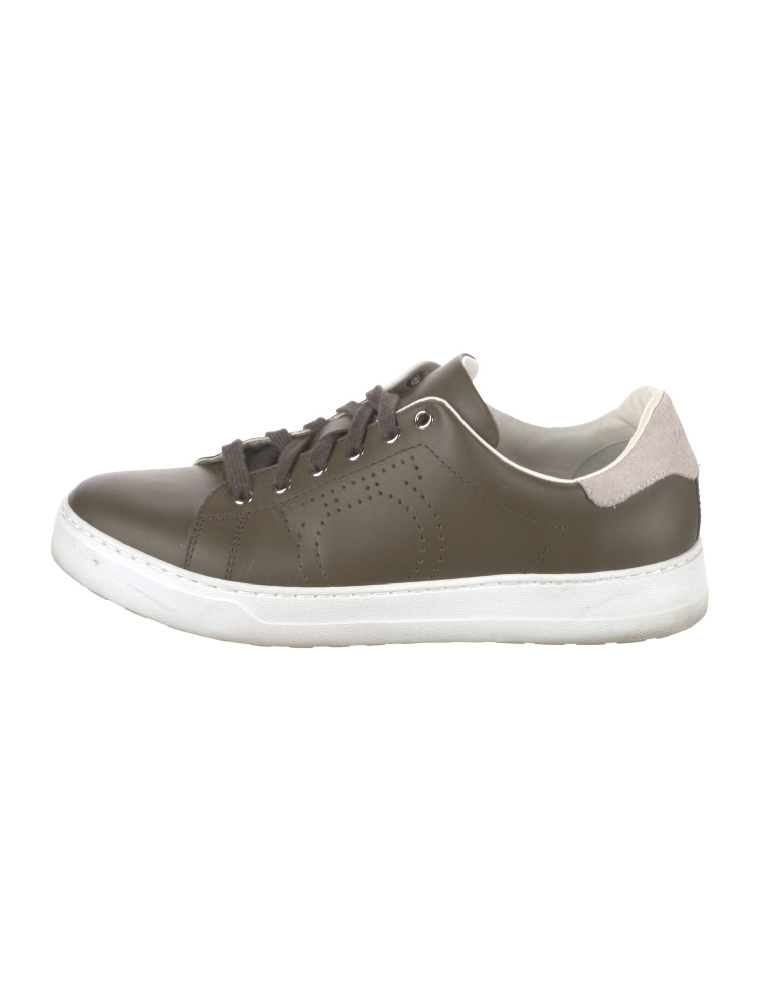 Salvatore Ferragamo Gancio Logo Leather Sneakers
