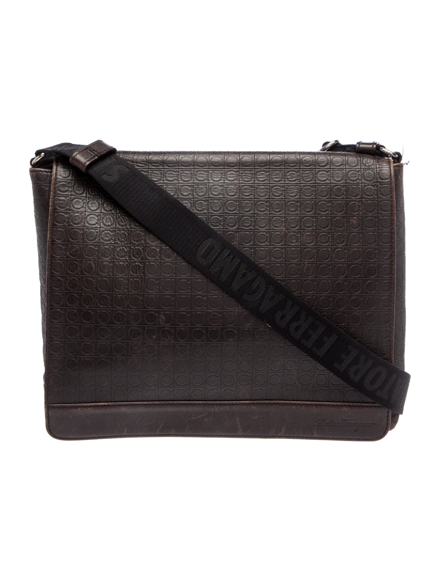 Salvatore Ferragamo Leather Messenger Bag