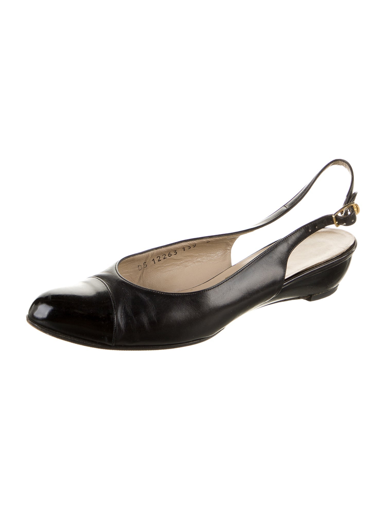 Salvatore Ferragamo Leather Slingback Flats