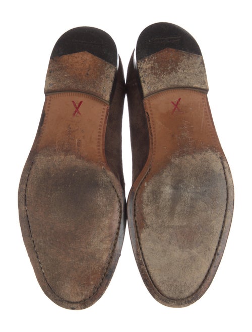 Salvatore Ferragamo Gancini Logo Suede Dress Loafers