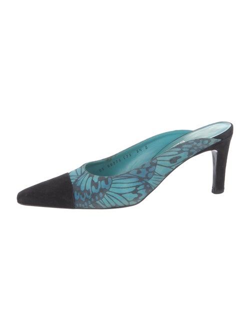 Salvatore Ferragamo Suede Printed Mules