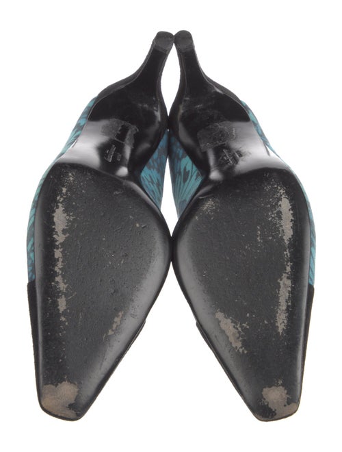 Salvatore Ferragamo Suede Printed Mules