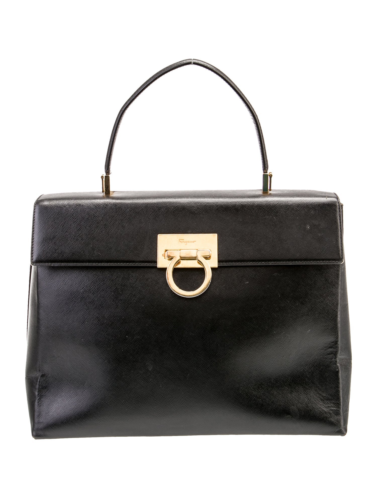 Salvatore Ferragamo Leather Top Handle Bag