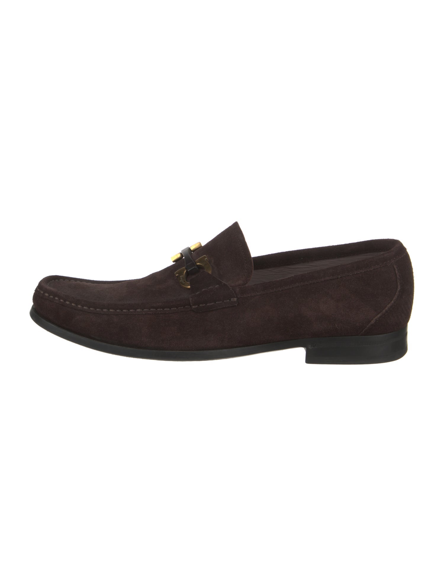Salvatore Ferragamo Gancini Logo Suede Loafers