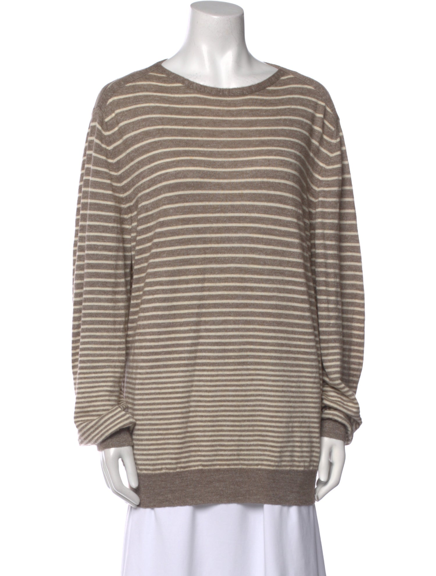 Salvatore Ferragamo Silk Striped Sweater