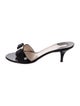 Salvatore Ferragamo Vara Bow Accent Patent Leather Slides