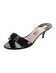 Salvatore Ferragamo Vara Bow Accent Patent Leather Slides