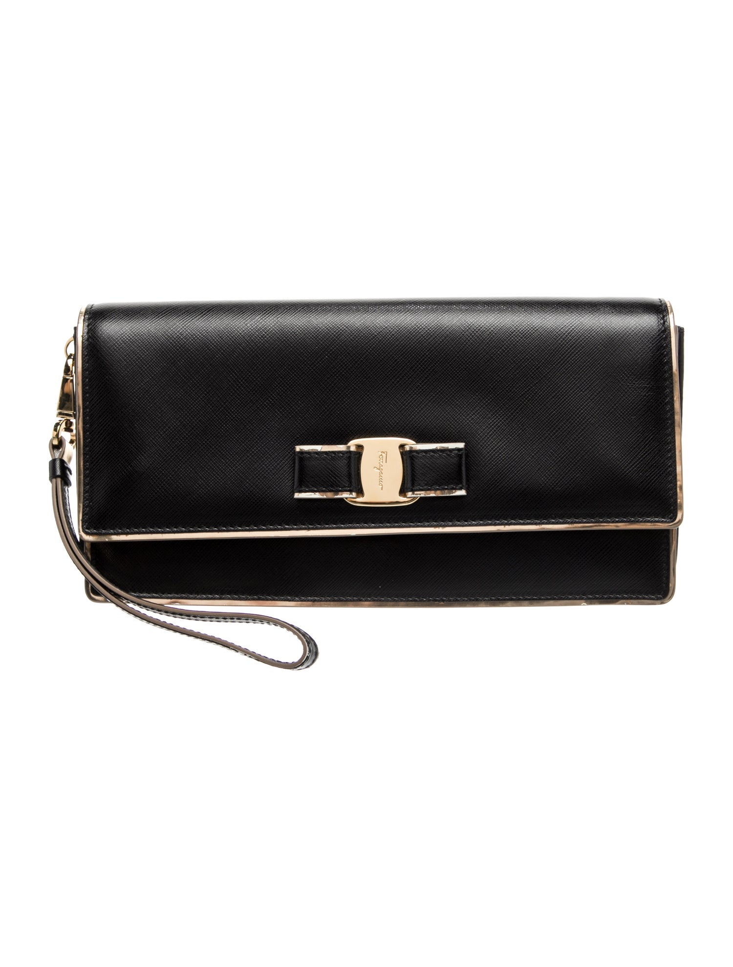 Salvatore Ferragamo Saffiano Leather Clutch