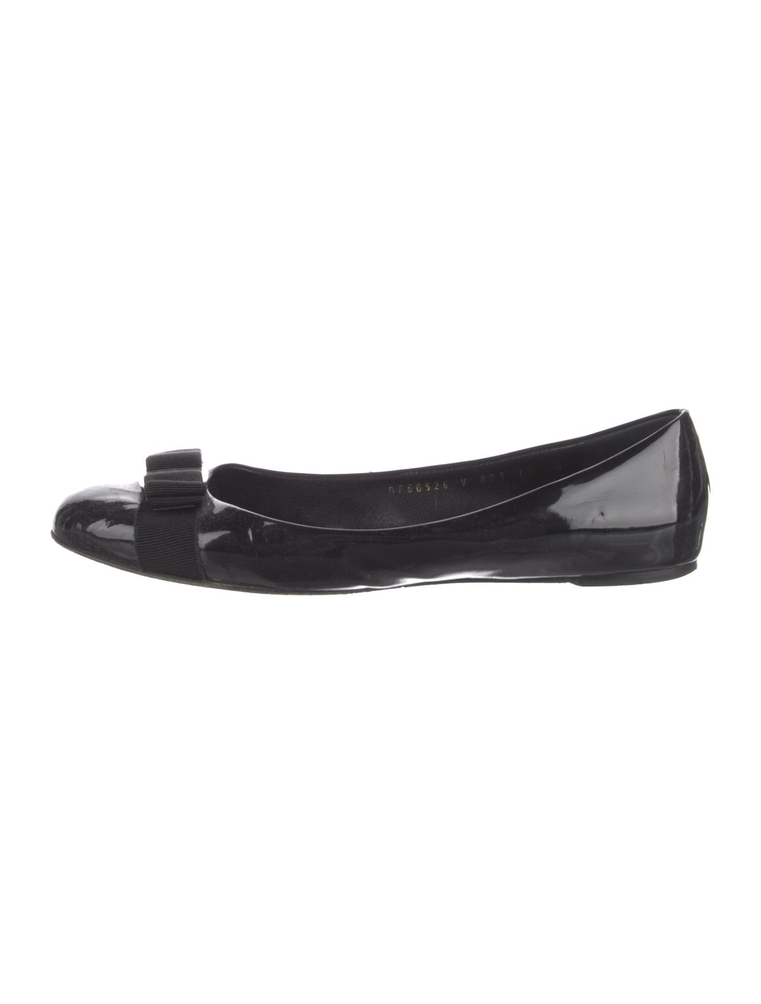 Salvatore Ferragamo Vara Bow Accent Patent Leather Flats