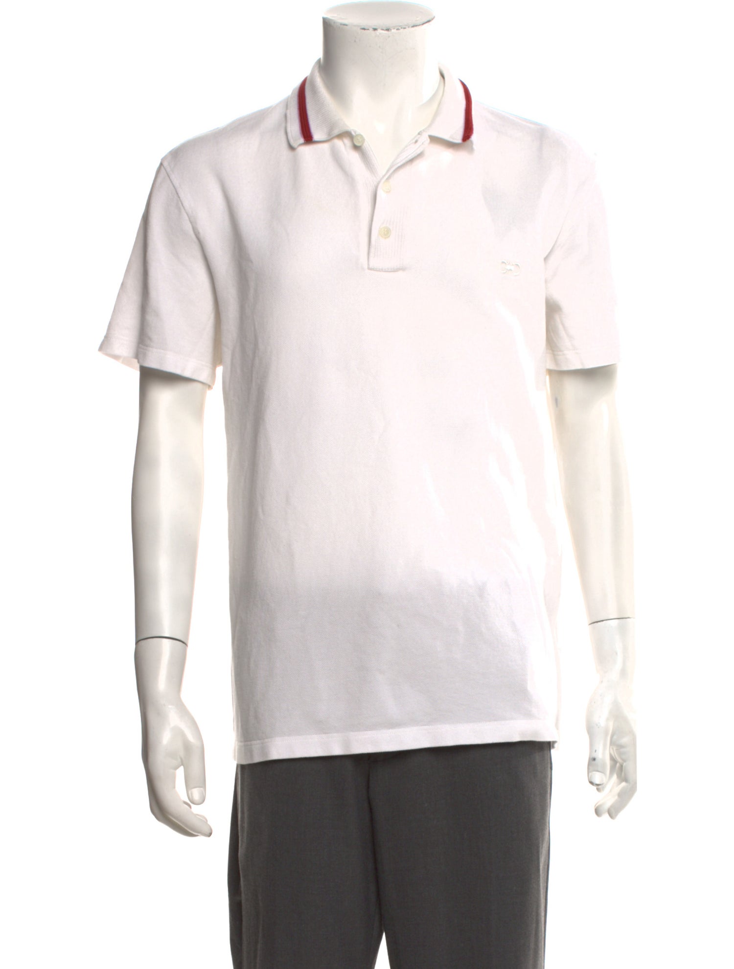 Salvatore Ferragamo Gancio Logo Collar Polo Shirt