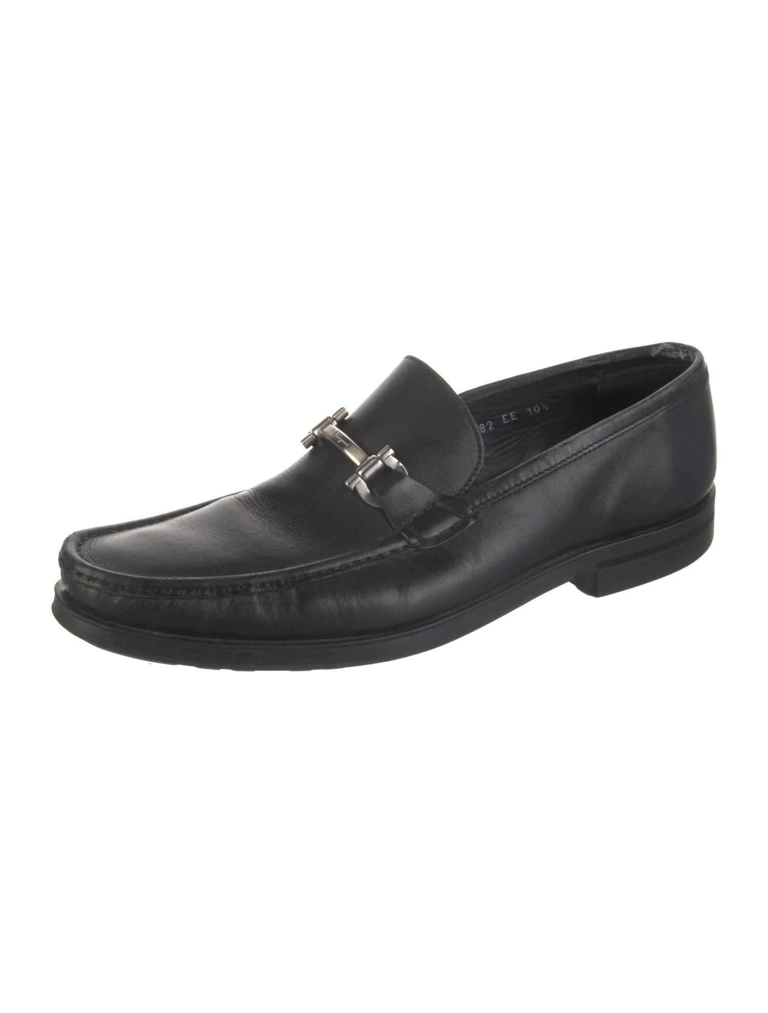 Salvatore Ferragamo Gancini Logo Leather Loafers