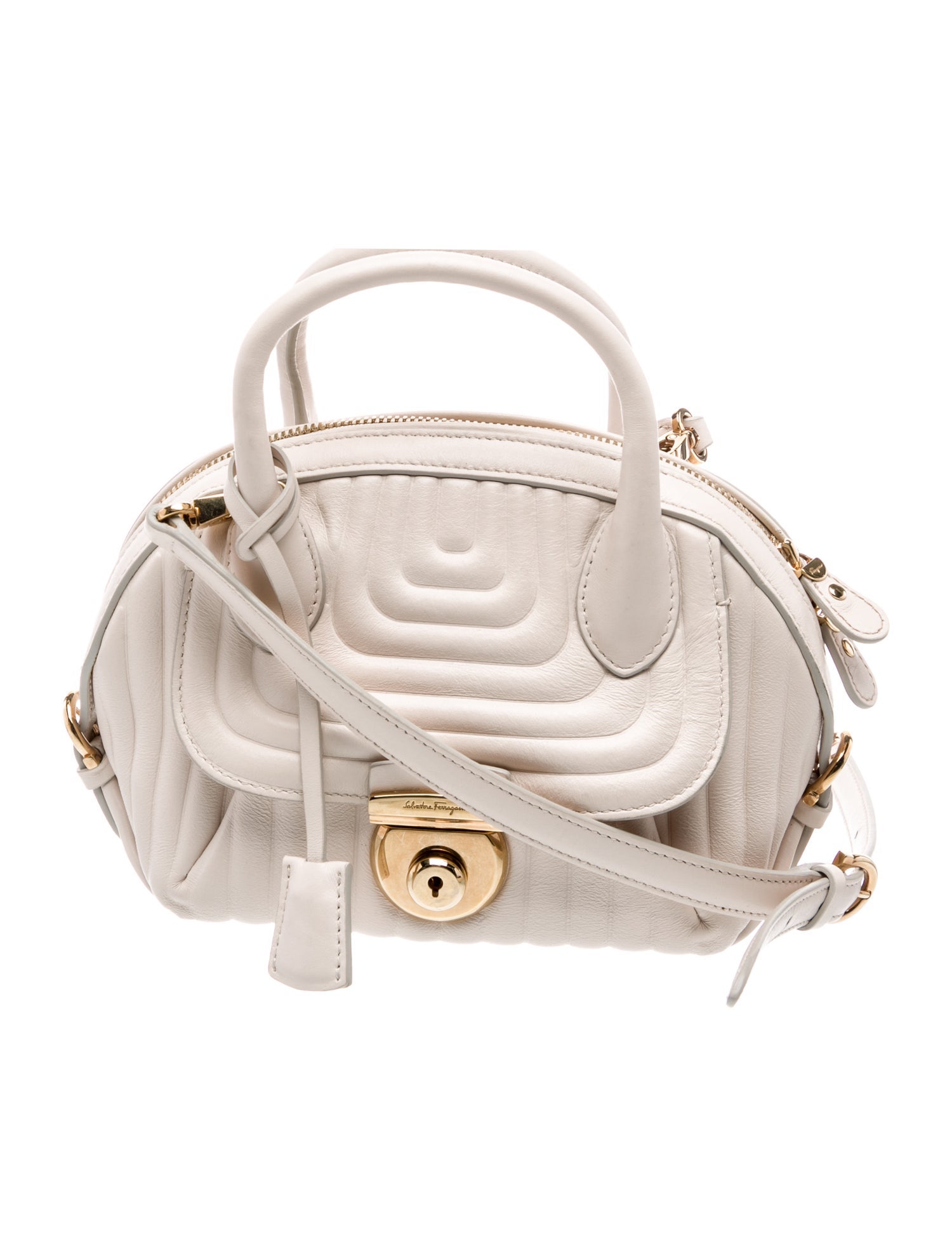 Salvatore Ferragamo Leather Top Handle Bag Vintage