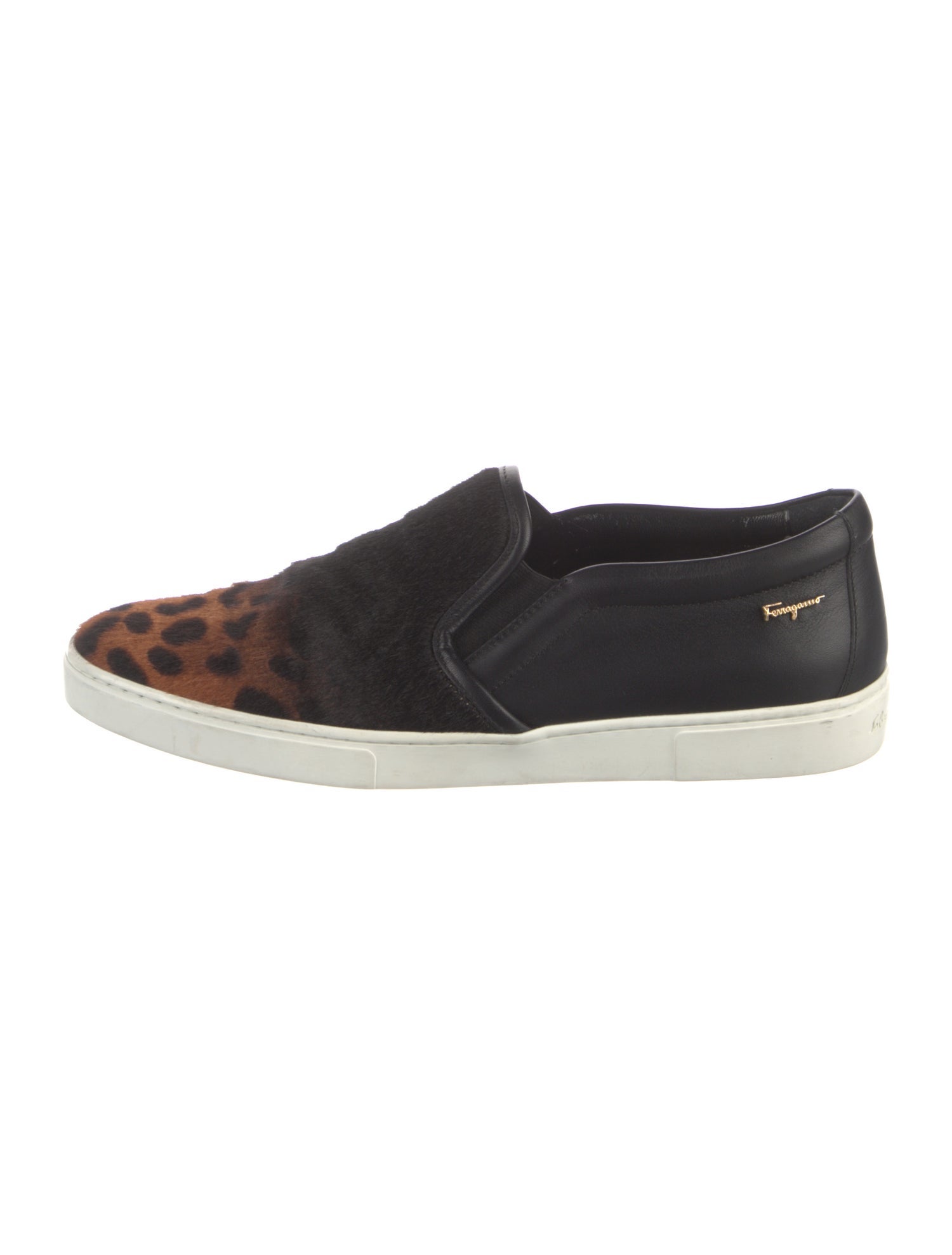 Salvatore Ferragamo Ponyhair Animal Print Sneakers