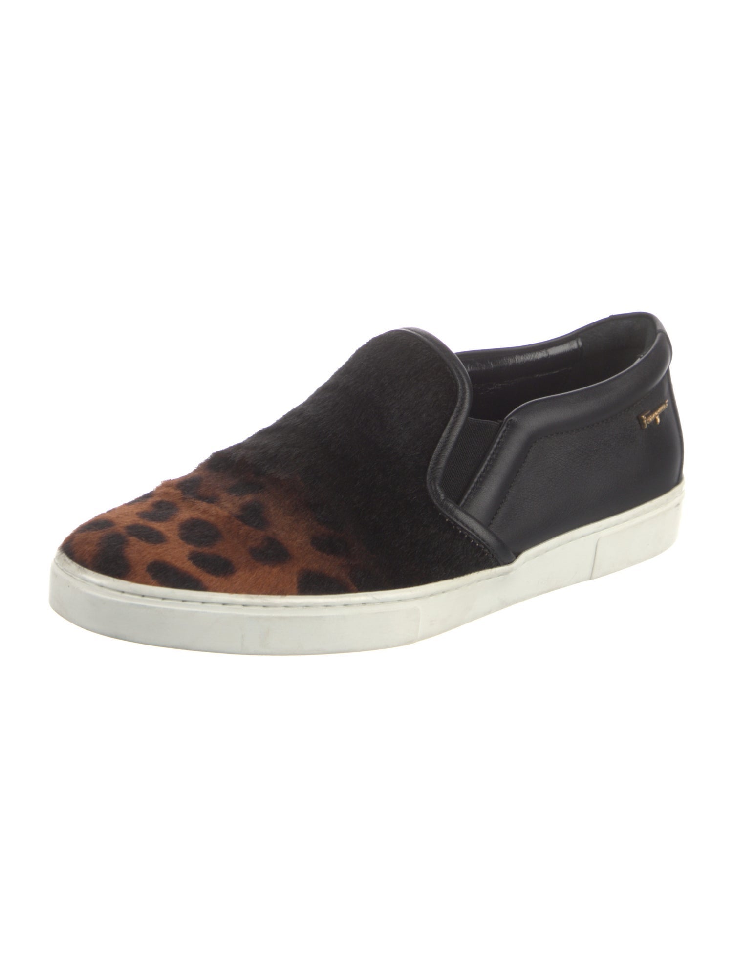 Salvatore Ferragamo Ponyhair Animal Print Sneakers