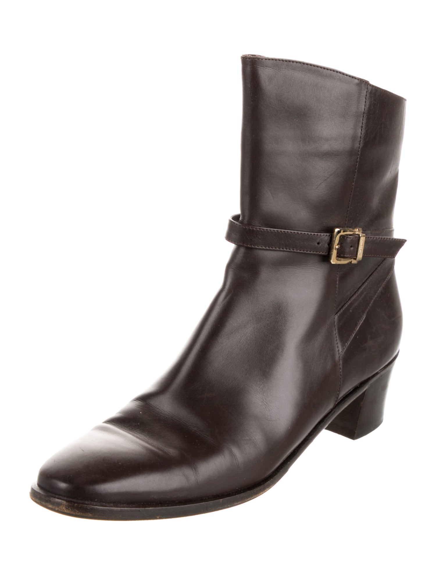 Salvatore Ferragamo Leather Moto Boots