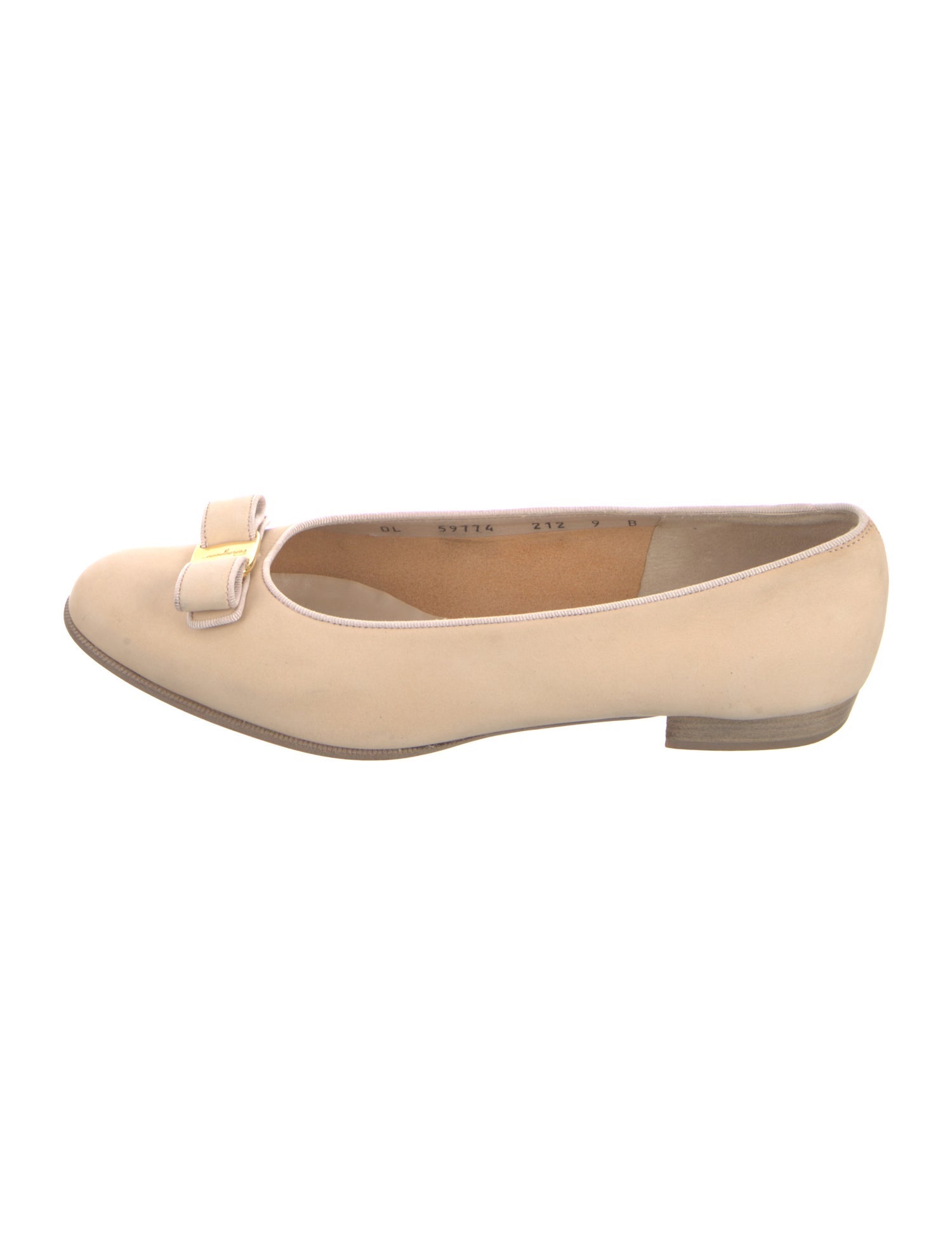 Salvatore Ferragamo Suede Bow Accents Flats