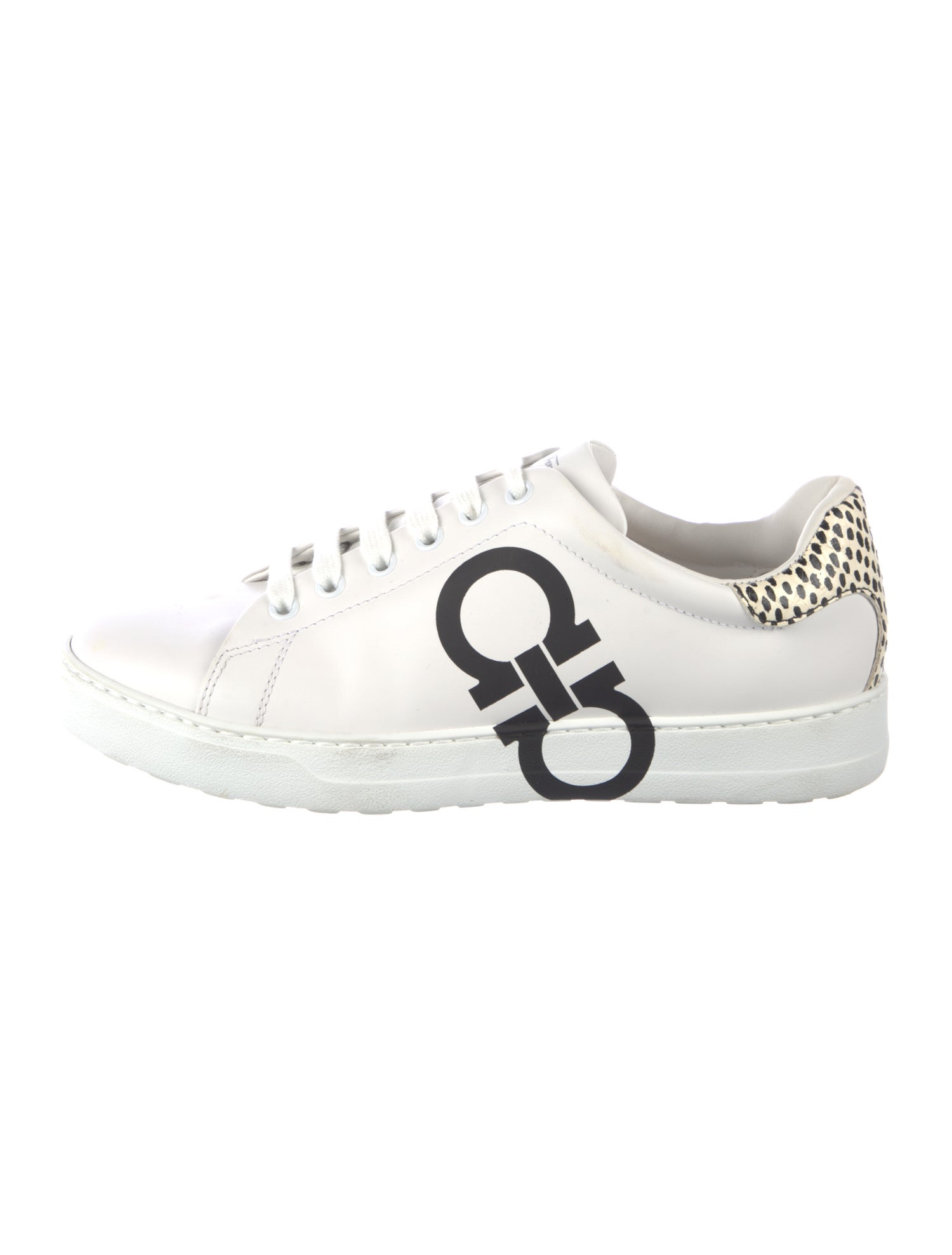 Salvatore Ferragamo Leather Printed Sneakers