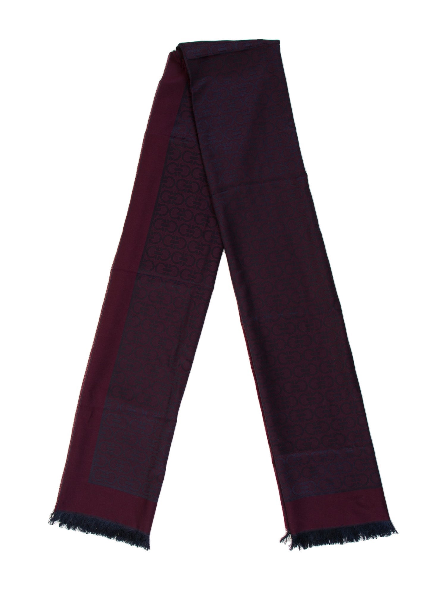 Salvatore Ferragamo Wool Striped Scarf