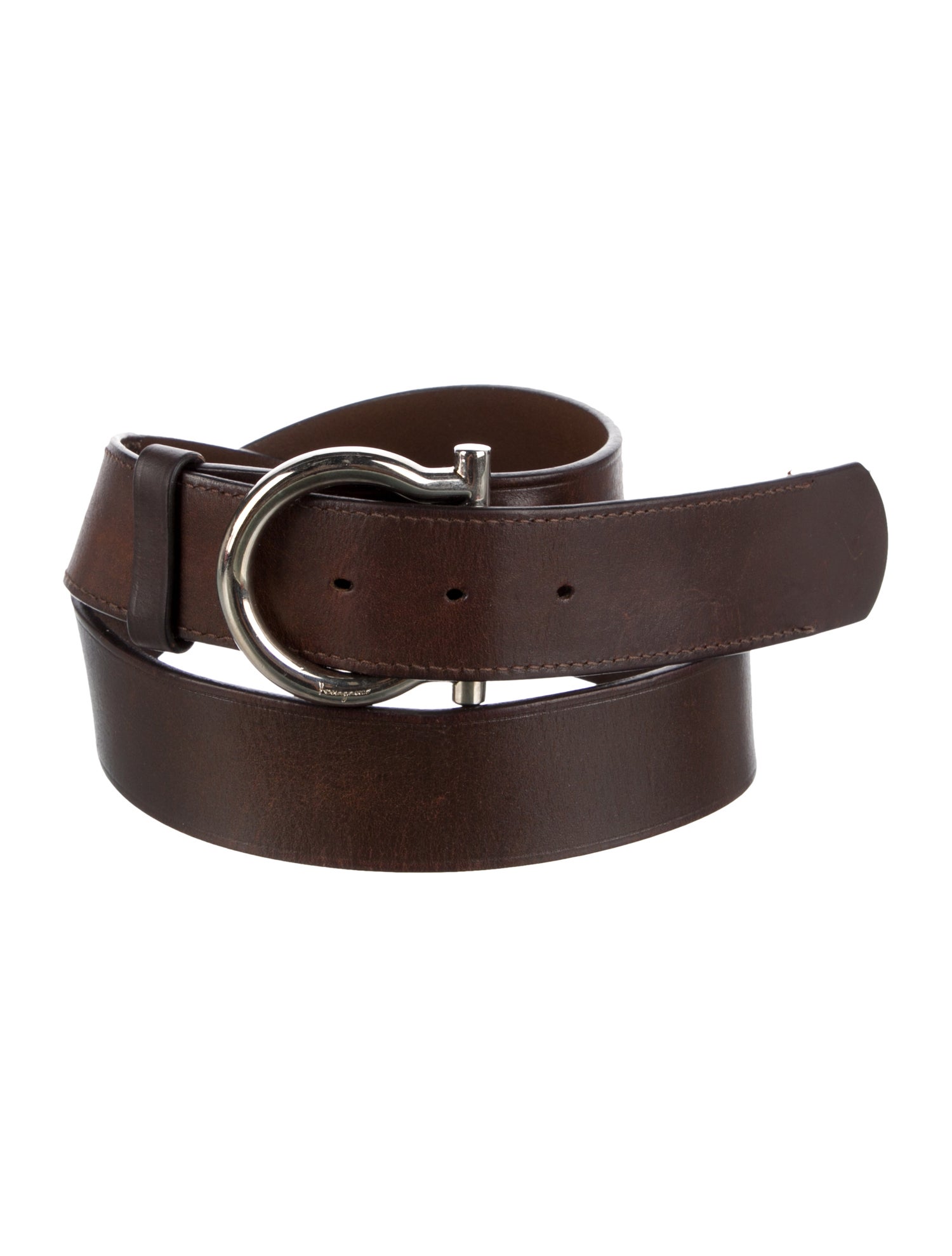 Salvatore Ferragamo Skinny Leather Belt