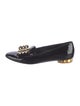 Salvatore Ferragamo Patent Leather Bow Accents Loafers