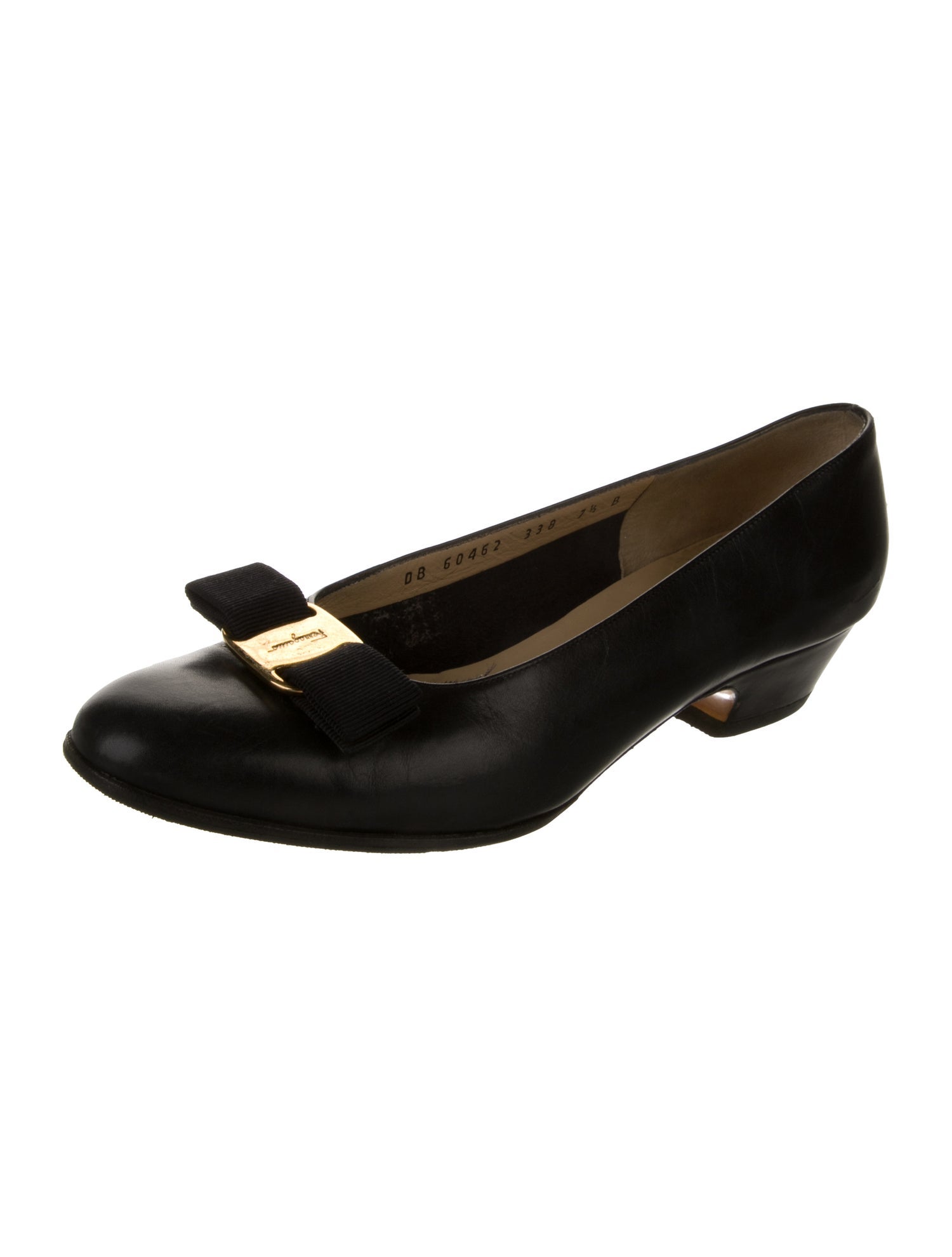 Salvatore Ferragamo Vara Bow Accent Leather Flats