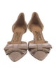 Salvatore Ferragamo Leather Bow Accents D'Orsay Pumps