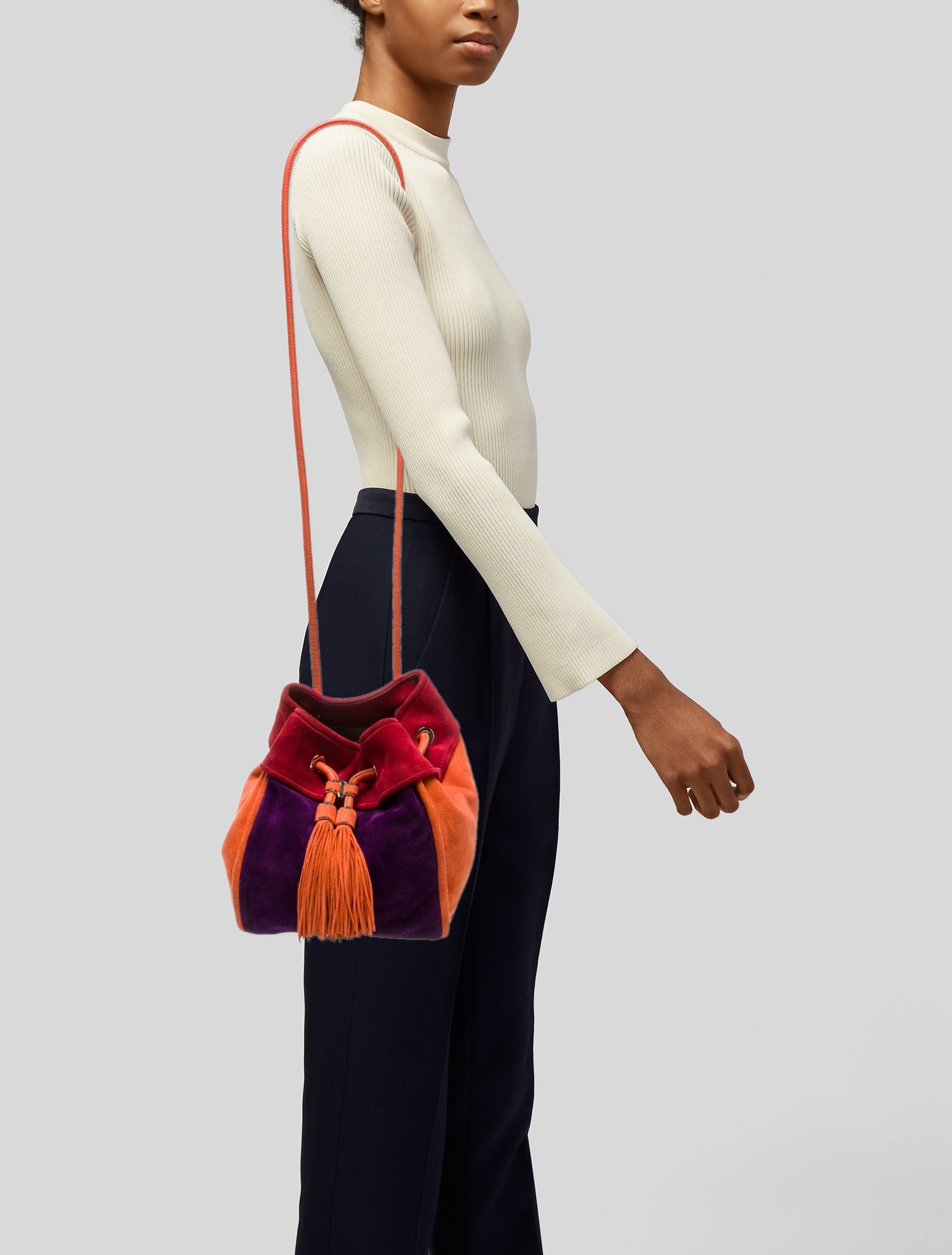 Salvatore Ferragamo Suede Bucket Bag