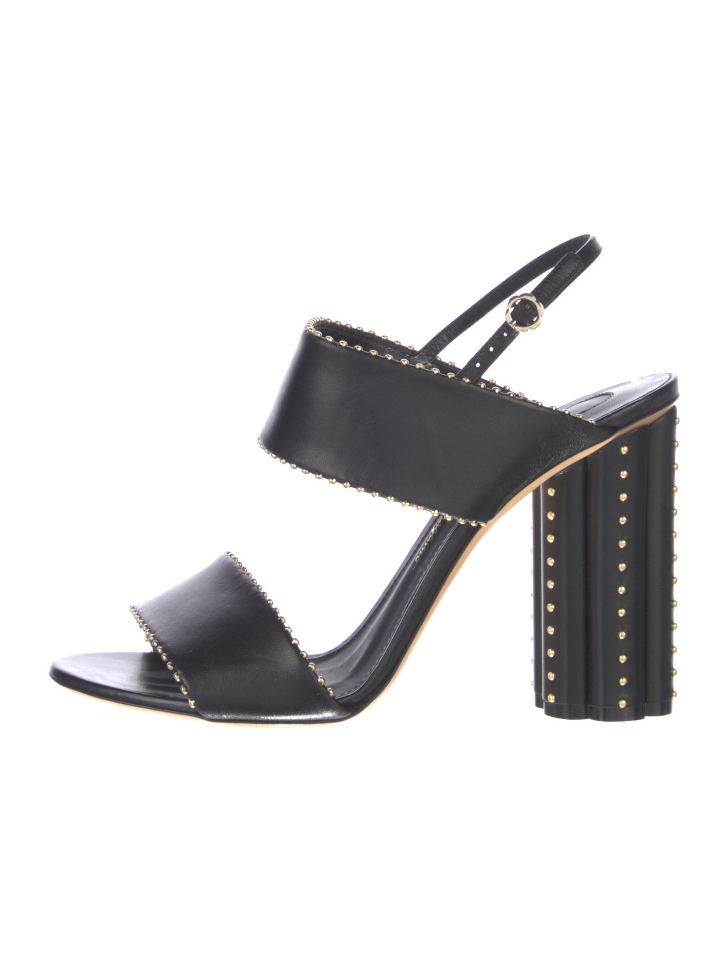 Salvatore Ferragamo Leather Printed Slingback Sandals