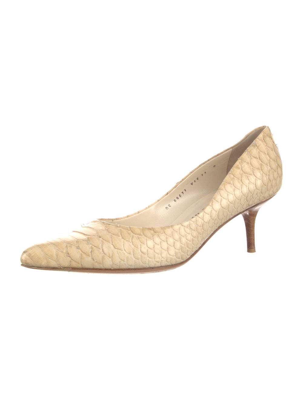 Salvatore Ferragamo Python Pumps Neutrals Semi-Po… - image 2