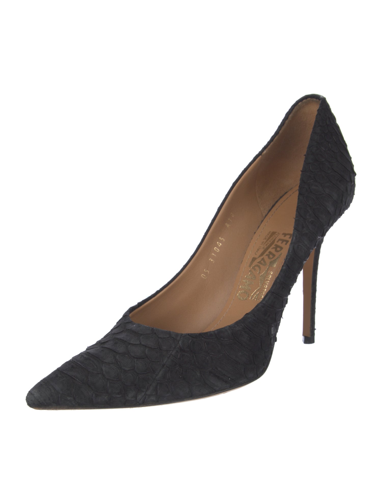 Salvatore Ferragamo Embossed Leather Pumps